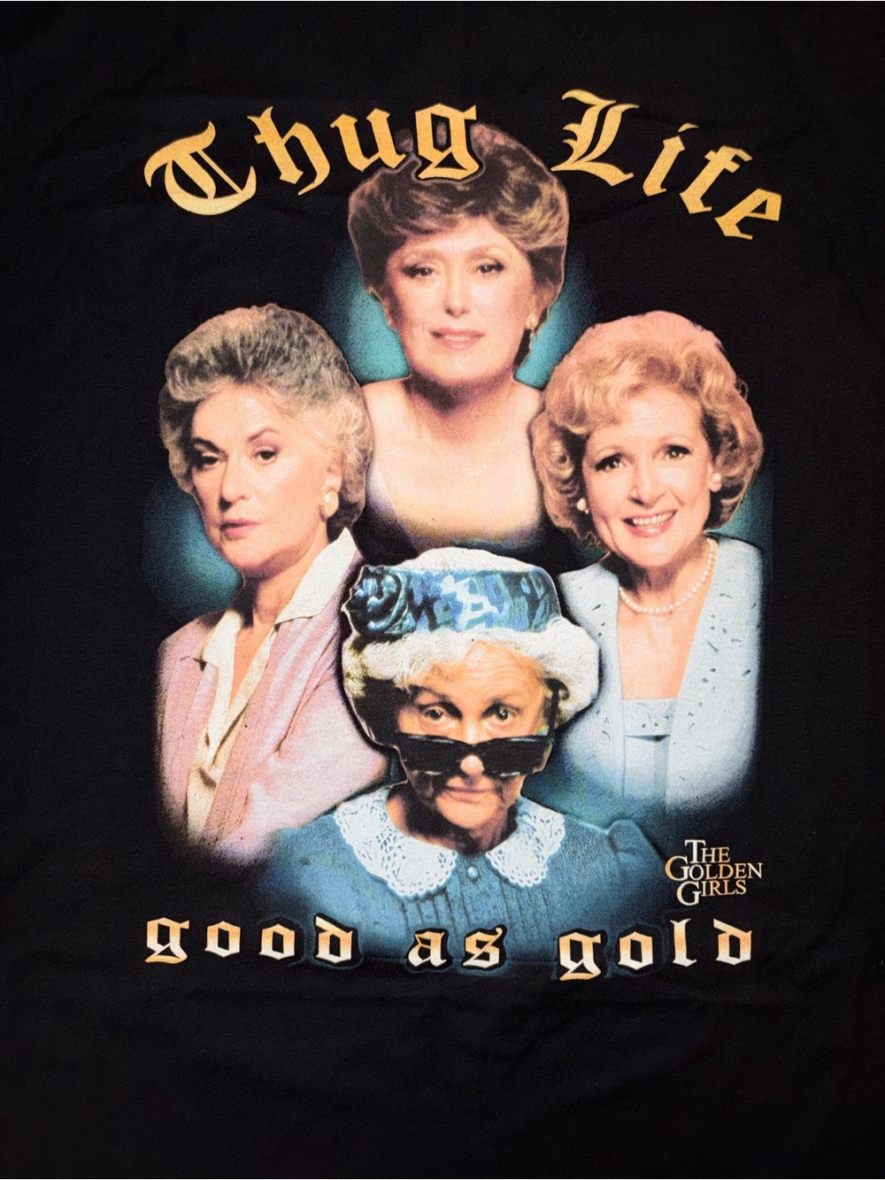 Thug Life Golden Girls Graphic Tee - Black